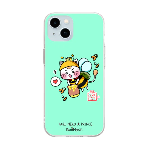 みつばち☆旅猫王子れぉにゃん Soft Clear Smartphone Case