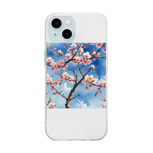 ドット絵の春_045 Soft Clear Smartphone Case