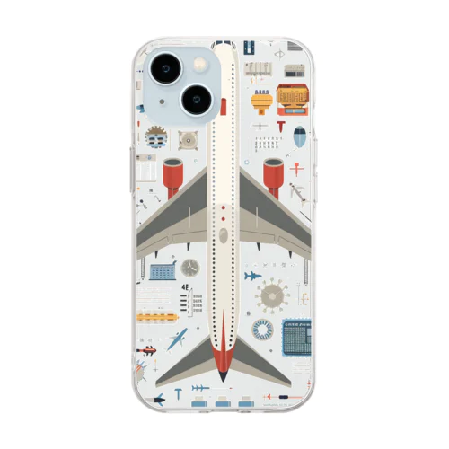 航空機の世界：飛行の全てを一望に Soft Clear Smartphone Case