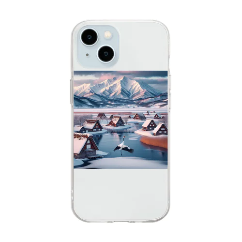 モデル北海道 日本の田舎 アパレル Soft Clear Smartphone Case