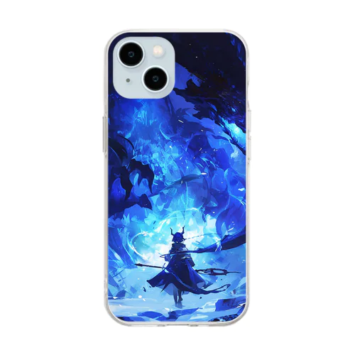 宝石のような色彩の世界　BLUE PLUM  691 Soft Clear Smartphone Case