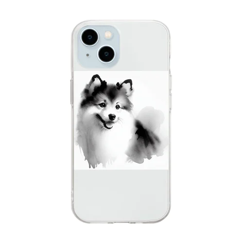 水墨犬 Soft Clear Smartphone Case