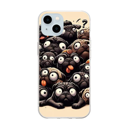 Lots of Pugs series Soft Clear Smartphone Case