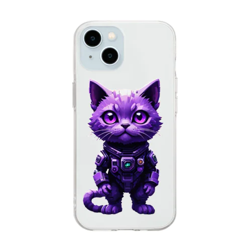 宇宙に連れてってくれる猫 Soft Clear Smartphone Case