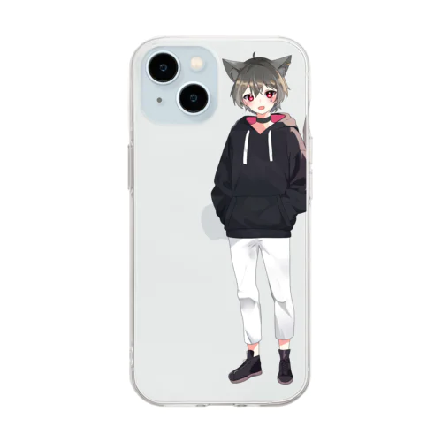 変異猫アダム立ち絵 Soft Clear Smartphone Case