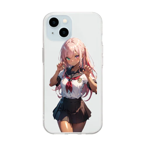 ガオーのポーズ Soft Clear Smartphone Case