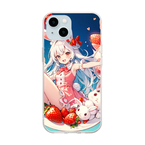 いちごうさぎ02 Soft Clear Smartphone Case