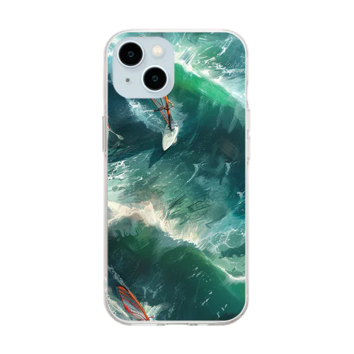 supとwindsurfingrレース　エンジェル717 2065 Soft Clear Smartphone Case