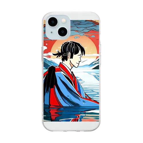 和風な人 Soft Clear Smartphone Case