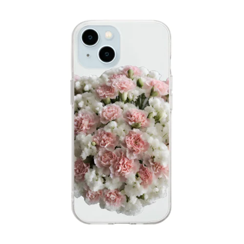 母の日 Soft Clear Smartphone Case