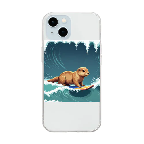 Surfin！プレーリードッグ Soft Clear Smartphone Case