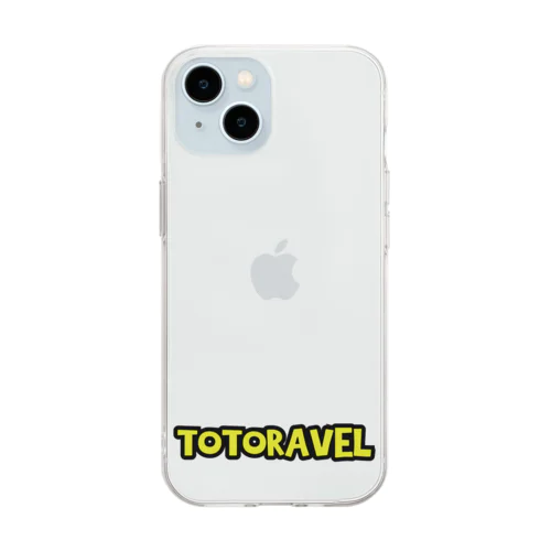 ソフトクリアスマホケース（イエロー文字ロゴ） Soft Clear Smartphone Case