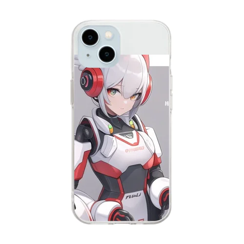 朝用ロボット Soft Clear Smartphone Case