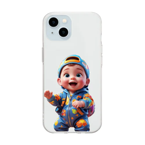 可愛い子供 Soft Clear Smartphone Case