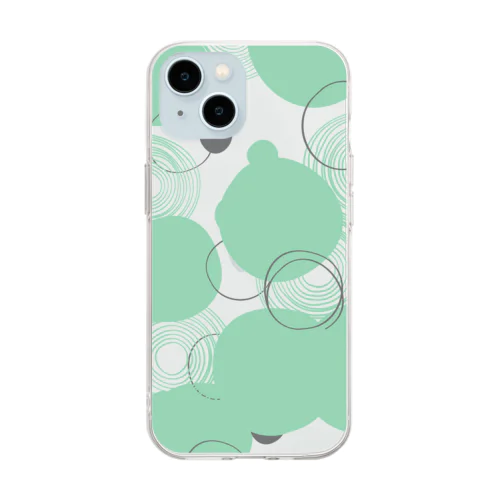 bubbles: clear mint Soft Clear Smartphone Case