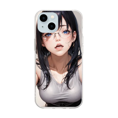 黒髪美少女　美鈴ちゃん２ Soft Clear Smartphone Case