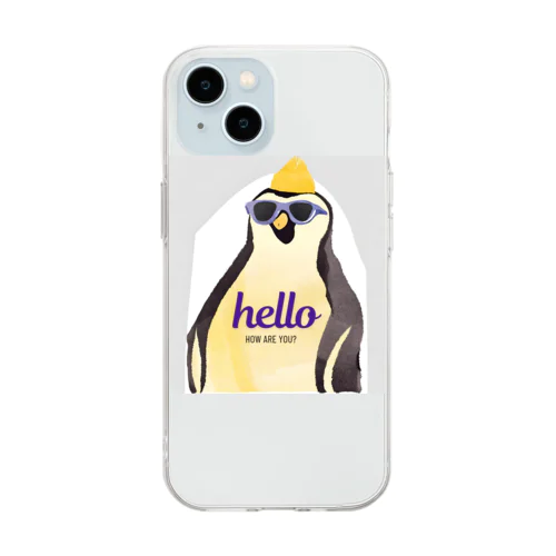 ペンギンのジョイ Soft Clear Smartphone Case