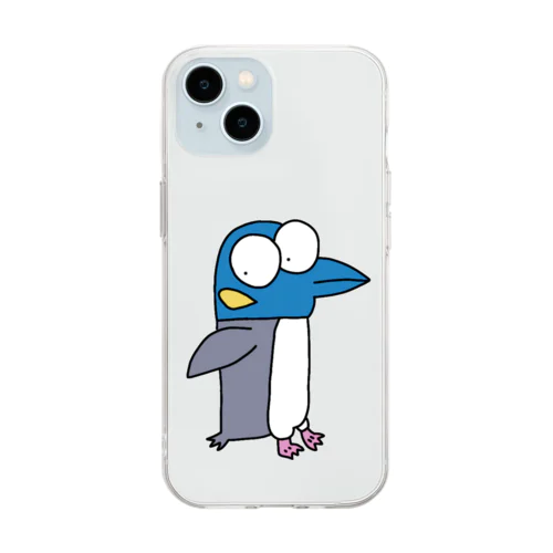 ペンギン（暑いの苦手） Soft Clear Smartphone Case