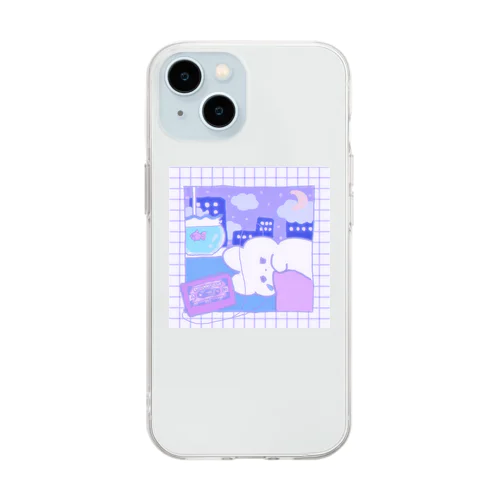 えもい時間を過ごすむにちゃん。 Soft Clear Smartphone Case