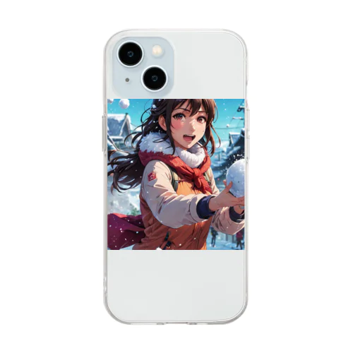 冬月 舞雪 Soft Clear Smartphone Case