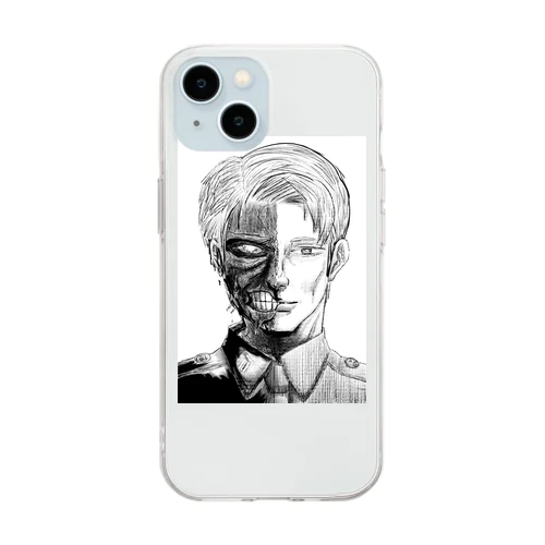 ハーフゾンビ警官 Soft Clear Smartphone Case