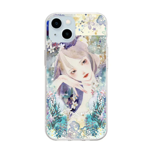 水彩少女 Soft Clear Smartphone Case