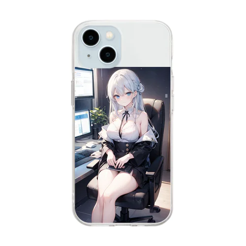 可愛い上司 Soft Clear Smartphone Case