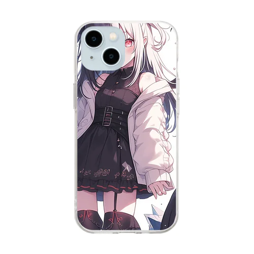 冷極フローズン✕小悪魔ガール Soft Clear Smartphone Case