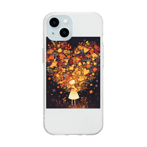 夢の花束　なでしこ1478 Soft Clear Smartphone Case