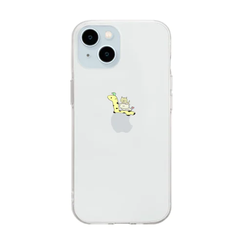 ゆるぽわクリーチャーズ！イヌ・トラ・キリン Soft Clear Smartphone Case