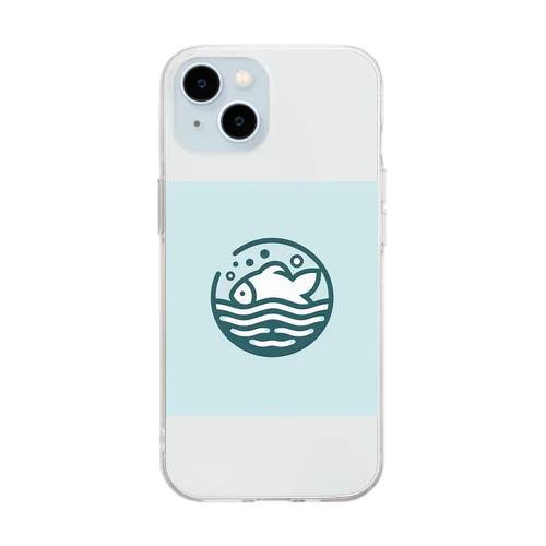 シンプルなお魚 Soft Clear Smartphone Case