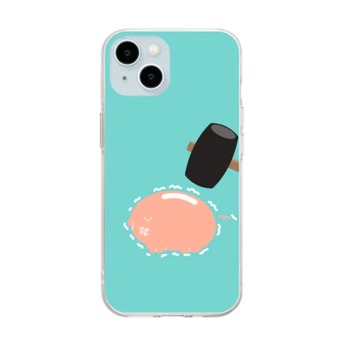 ぶたのちょきんばこ Soft Clear Smartphone Case