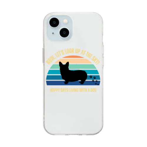 わんちゃん　コーギー Soft Clear Smartphone Case