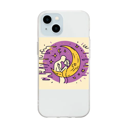 夜のロマンチックな光景！ Soft Clear Smartphone Case