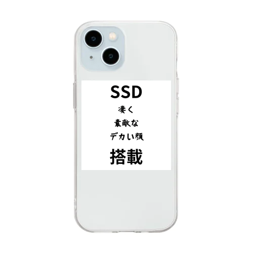 SSD 搭載　ロゴ　シンプル Soft Clear Smartphone Case