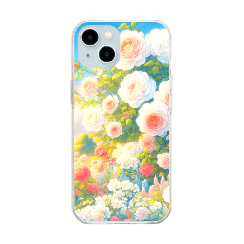 バラ Soft Clear Smartphone Case