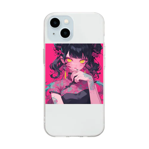 tattoo girl Soft Clear Smartphone Case