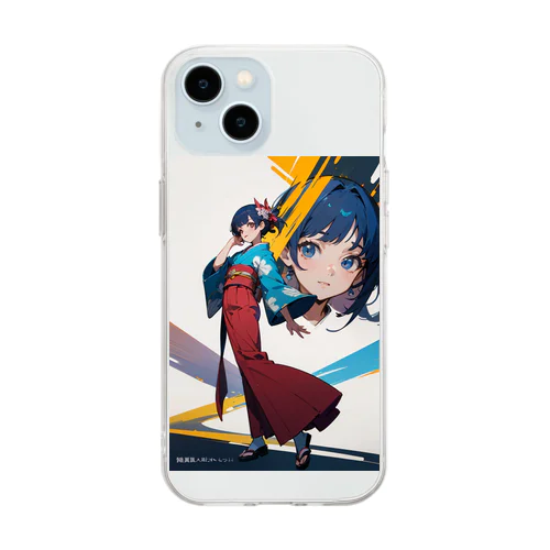 西条渚【和服ver】 Soft Clear Smartphone Case