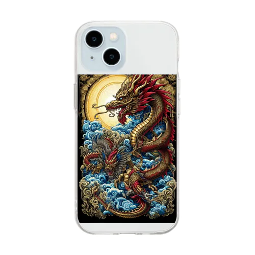 MOON DRAGON Soft Clear Smartphone Case