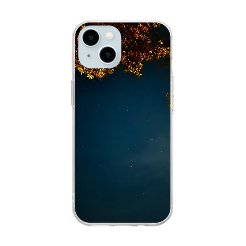 自然の星空 Soft Clear Smartphone Case