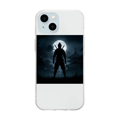 BL4CK N1NJ4 Soft Clear Smartphone Case