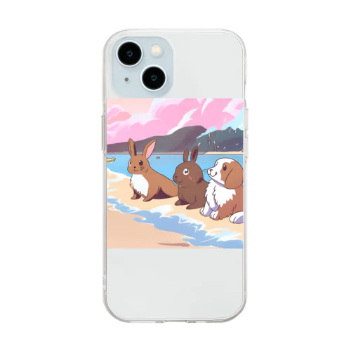 ビーチアニマル Soft Clear Smartphone Case