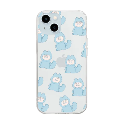 ふかふか人間 Soft Clear Smartphone Case