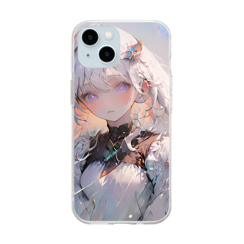 White Melting Angel Soft Clear Smartphone Case