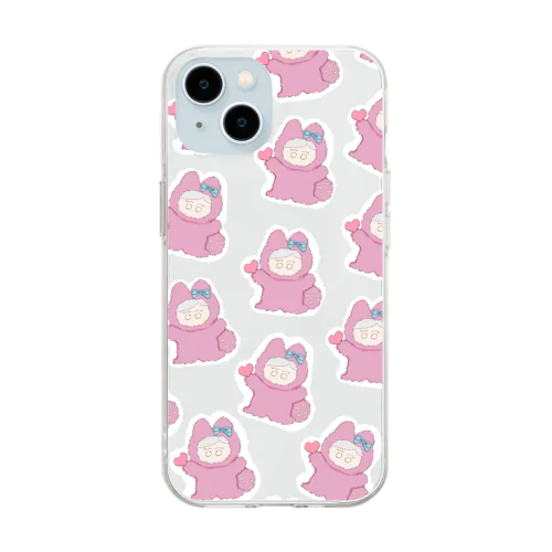 ふかふか人 Soft Clear Smartphone Case