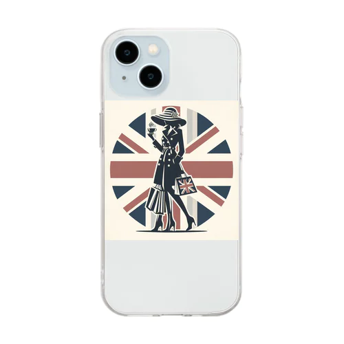 オシャレ女子☆イギリス風 Soft Clear Smartphone Case