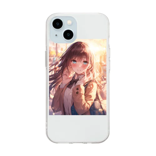 少女の恋思い　なでしこ1478 Soft Clear Smartphone Case