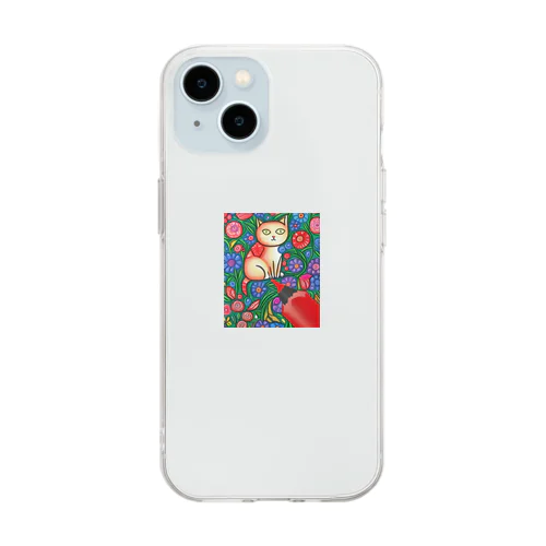 お花大好き「ソル」 Soft Clear Smartphone Case