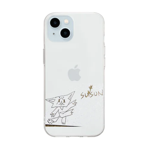 スンスンが描いたスンスンの絵 Soft Clear Smartphone Case