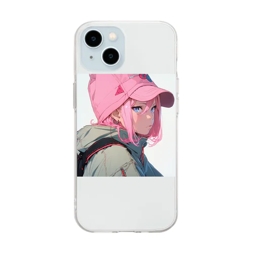 ボーイッシュな魅力 Soft Clear Smartphone Case